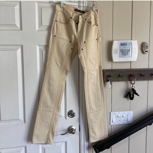 NWT Ralph Lauren Black Label Off-White Workwear Carpenter Jeans SZ: 28